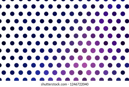 Light Pink, Blue vector pattern with spheres. Blurred bubbles on abstract background with colorful gradient. Pattern for beautiful websites.