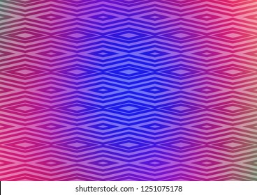 Light Pink, Blue vector pattern with lines, rectangles. Modern geometric abstract illustration with lines, squares. Pattern for ads, posters, banners.