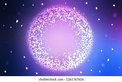 Light Pink, Blue vector pattern with spheres. Blurred decorative design in abstract style with bubbles. New template for your brand book.