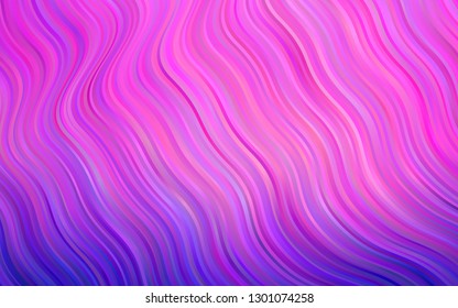 Light Pink, Blue vector pattern with liquid shapes. Blurred geometric sample with gradient bubbles.  Marble design for your web site.