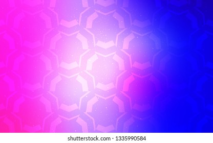 Light Pink, Blue vector pattern with bent lines. A sample with colorful lines, shapes. A new texture for your  ad, booklets, leaflets.