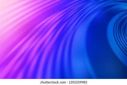 Light Pink, Blue vector pattern with wry lines. A circumflex abstract illustration with gradient. A completely new design for your business.