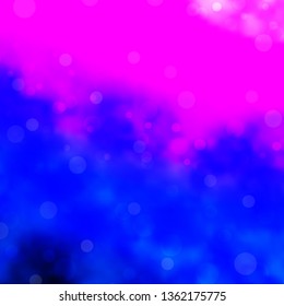 Light Pink, Blue vector pattern with circles. Abstract colorful disks on simple gradient background. Pattern for business ads.