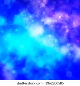 Light Pink, Blue vector pattern with circles. Modern abstract illustration with colorful circle shapes. Pattern for booklets, leaflets.