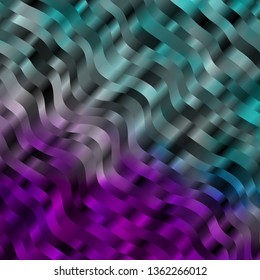 Light Pink, Blue vector pattern with lines. Colorful abstract illustration with gradient curves. Smart design for your promotions.