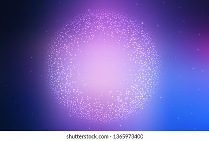 Light Pink, Blue vector pattern with night sky stars. Blurred decorative design in simple style with galaxy stars. Pattern for astrology websites.