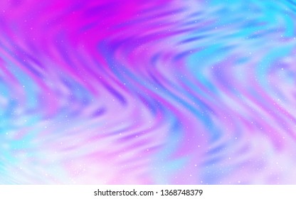 Light Pink, Blue vector pattern with night sky stars. Shining colored illustration with bright astronomical stars. Pattern for astrology websites.