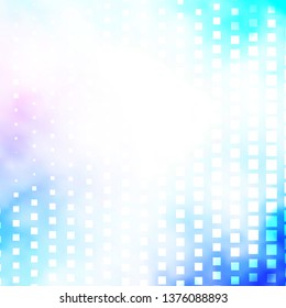 Light Pink, Blue vector pattern in square style. Illustration with a set of gradient rectangles. Design for your business promotion.