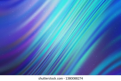 Light Pink, Blue vector pattern with night sky stars. Space stars on blurred abstract background with gradient. Best design for your ad, poster, banner.