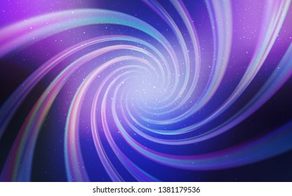 Light Pink, Blue vector pattern with night sky stars. Glitter abstract illustration with colorful cosmic stars. Template for cosmic backgrounds.