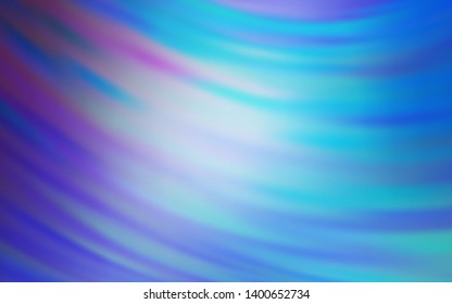 Light Pink, Blue vector pattern with curved lines. An elegant bright illustration with gradient. New composition for your brand book.