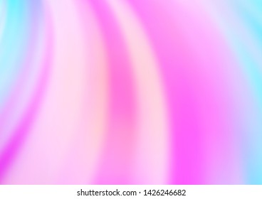 Light Pink, Blue vector pattern with curved circles. Modern gradient abstract illustration with bandy lines. A new texture for your  ad, booklets, leaflets.
