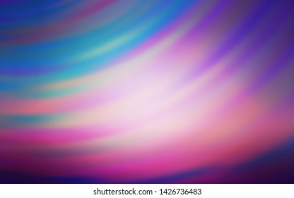 Light Pink, Blue vector pattern with wry lines. A shining illustration, which consists of curved lines. Brand new design for your ads, poster, banner.