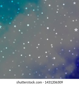 Light Pink, Blue vector pattern with abstract stars. Colorful illustration with abstract gradient stars. Pattern for wrapping gifts.