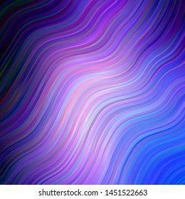 Light Pink, Blue vector pattern with curves. Colorful illustration in abstract style with bent lines. Pattern for websites, landing pages.
