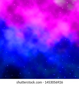 Light Pink, Blue vector pattern with abstract stars. Colorful illustration with abstract gradient stars. Theme for cell phones.