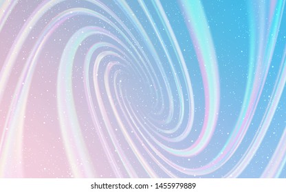 Light Pink, Blue vector pattern with night sky stars. Blurred decorative design in simple style with galaxy stars. Best design for your ad, poster, banner.