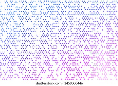 Light Pink, Blue vector pattern with spheres. Blurred decorative design in abstract style with bubbles. Pattern for beautiful websites.