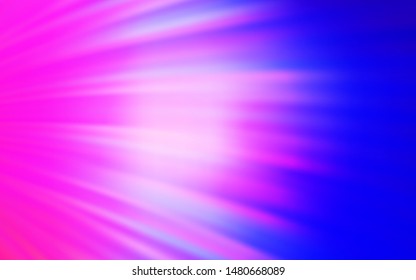Light Pink, Blue vector pattern with bent lines. Modern gradient abstract illustration with bandy lines. Colorful wave pattern for your design.
