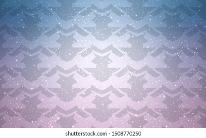 Light Pink, Blue vector pattern with bent lines. A shining illustration, which consists of curved lines. Abstract design for your web site.
