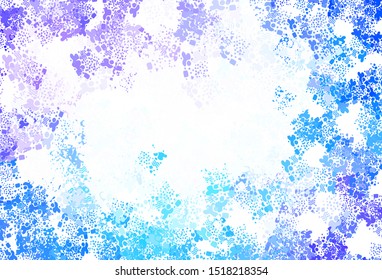Light Pink, Blue vector pattern with random forms. Simple colorful illustration with abstract gradient shapes. Modern design for your business card.