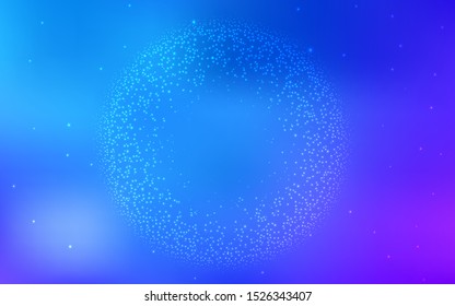 Light Pink, Blue vector pattern with night sky stars. Modern abstract illustration with Big Dipper stars. Template for cosmic backgrounds.