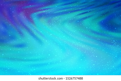 Light Pink, Blue vector pattern with night sky stars. Blurred decorative design in simple style with galaxy stars. Template for cosmic backgrounds.