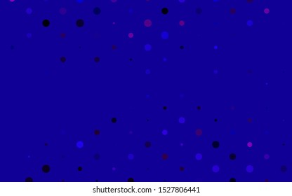 Light Pink, Blue vector pattern with spheres. Blurred decorative design in abstract style with bubbles. Pattern of water, rain drops.