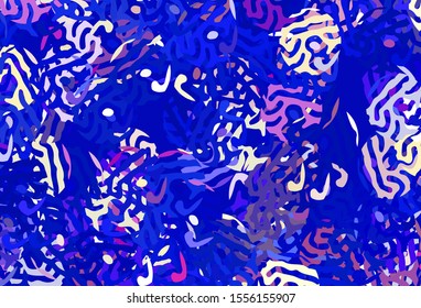 Light Pink, Blue vector pattern with random forms. Decorative design in abstract style with random forms. Elegant design for wallpapers.