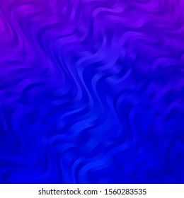 Light Pink, Blue vector pattern with lines. Bright sample with colorful bent lines, shapes. Design for your business promotion.