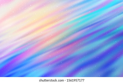 Light Pink, Blue vector pattern with night sky stars. Modern abstract illustration with Big Dipper stars. Pattern for futuristic ad, booklets.