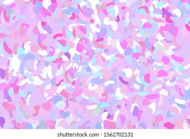Light Pink, Blue vector pattern with chaotic shapes. Simple colorful illustration with abstract gradient shapes. Elegant design for wallpapers.