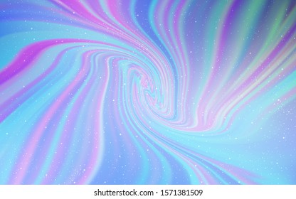 Light Pink, Blue vector pattern with night sky stars. Glitter abstract illustration with colorful cosmic stars. Pattern for astrology websites.