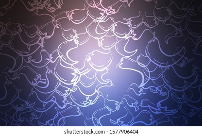 Light Pink, Blue vector pattern with fresh peppers. peppers on blurred abstract background with colorful gradient. Pattern for ads of breakfast, lunch, dinner.