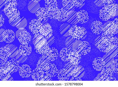 Light Pink, Blue vector pattern with spheres. Modern abstract illustration with colorful water drops. Pattern for ads, leaflets.