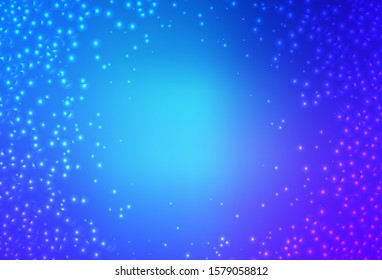 Light Pink, Blue vector pattern with night sky stars. Modern abstract illustration with Big Dipper stars. Pattern for astrology websites.