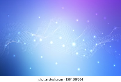 Light Pink, Blue vector pattern with spheres. Illustration with set of shining colorful abstract circles. The pattern can be used for ads, leaflets of liquid.