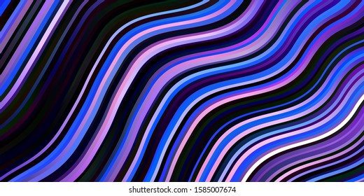 Light Pink, Blue vector pattern with curves. Colorful illustration in abstract style with bent lines. Pattern for websites, landing pages.