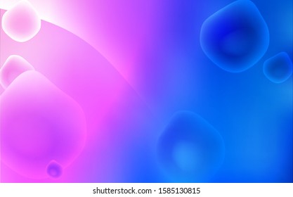Light Pink, Blue vector pattern with bubble shapes. Geometric illustration in memphis style with gradient.  A completely new memphis design for your business.