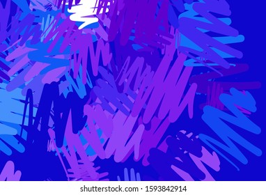 Light Pink, Blue vector pattern with sharp lines. Colorful shining illustration with lines on abstract template. Pattern for ad, booklets, leaflets.
