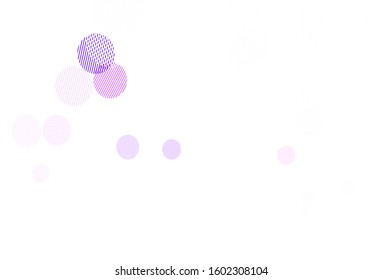 Light Pink, Blue vector pattern with spheres. Blurred decorative design in abstract style with bubbles. Design for your business advert.