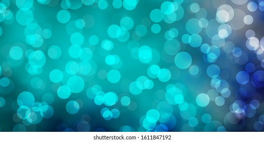 Light Pink, Blue vector pattern with spheres. Abstract decorative design in gradient style with bubbles. Pattern for booklets, leaflets.