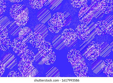 Light Pink, Blue vector pattern with spheres. Modern abstract illustration with colorful water drops. Pattern for beautiful websites.