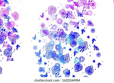 Light Pink, Blue vector pattern with random forms. Modern abstract illustration with colorful random forms. Simple design for your web site.