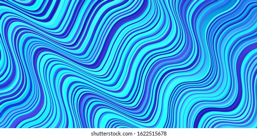 Light Pink, Blue vector pattern with curves. Colorful abstract illustration with gradient curves. Pattern for ads, commercials.