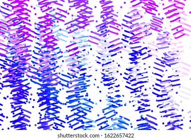 Light Pink, Blue vector pattern with sharp lines. Modern geometrical abstract illustration with Lines. Pattern for ad, booklets, leaflets.