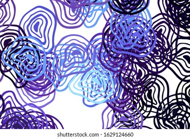 Light Pink, Blue vector pattern with bent lines. Colorful illustration in simple style with gradient. Brand new design for your ads, poster, banner.