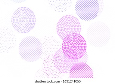 Light Pink, Blue vector pattern with spheres. Glitter abstract illustration with blurred drops of rain. Design for your business advert.