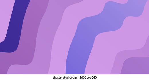 Light Pink, Blue vector pattern with curved lines. Colorful geometric sample with gradient curves.  Template for cellphones.