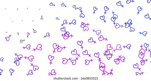 Light Pink, Blue vector pattern with feminism elements. Colorful illustration with gradient feminism shapes. Simple design for your web site.